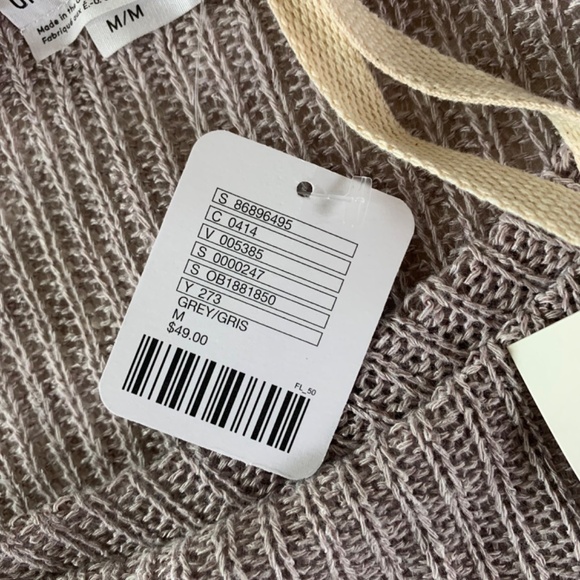 Urban Outfitters Urban Renewal gray sweater lightweight Medium NWT - Picture 7 of 11